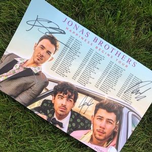 SIGNED Jonas Brothers VIP happiness begins poster